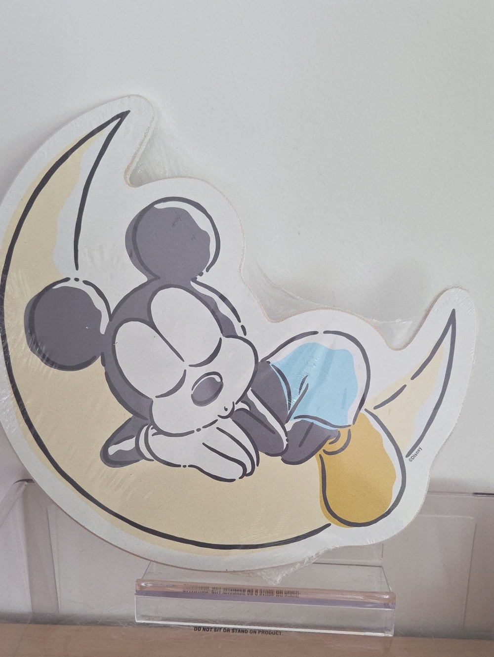 Disney NWT Sleeping Mickey on Crescent Moon wall Decor